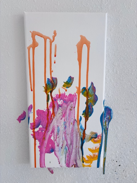 Splatter painting art creation